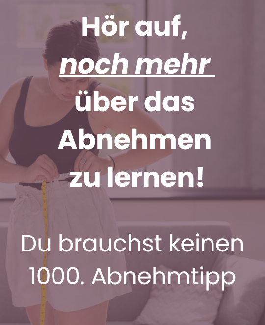 Bild zeigt eine Frau, die zuviel weiß über Ernährung und deshalb nicht abnehmen kann